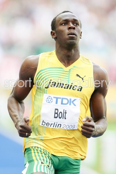 Usain Bolt Berlin action 2009