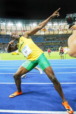 Trademark Usain Bolt Celebration Berlin 2009