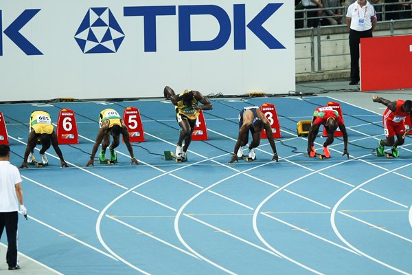 Usain Bolt False Start 100m Final 2011