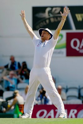 Andrew Flintoff celebrates Ponting Run Out