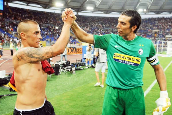 Fabio Cannavaro and Gianluigi Buffon  AS Roma v Juventus FC 2009
