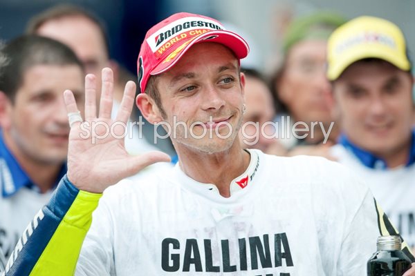2009 Valentino Rossi celebrates 9th World Title