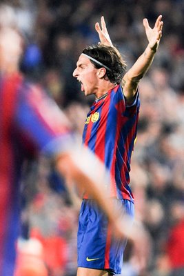 Zlatan Ibrahimovic of FC Barcelona celebrates