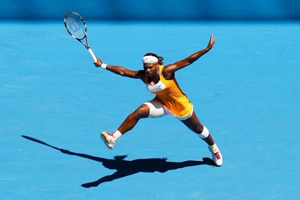 Serena at full stretch Australian Open 2010