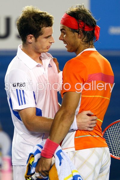 Andy Marray consoles Rafa after 1/4 Final 
