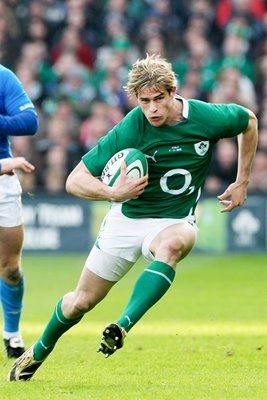 Andrew Trimble breaks v Italy at Croke Park