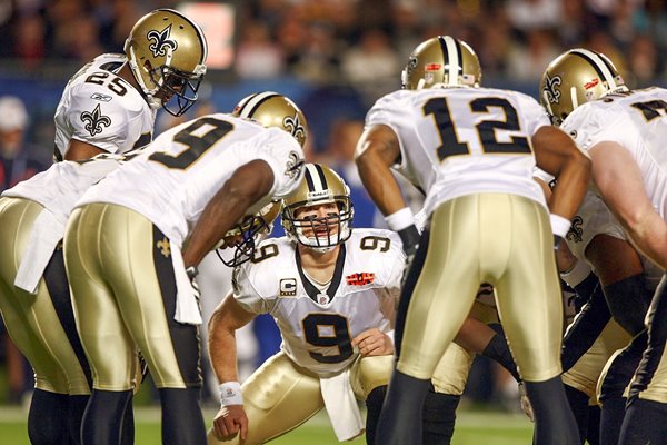Drew Brees #9 of the New Orleans Saints