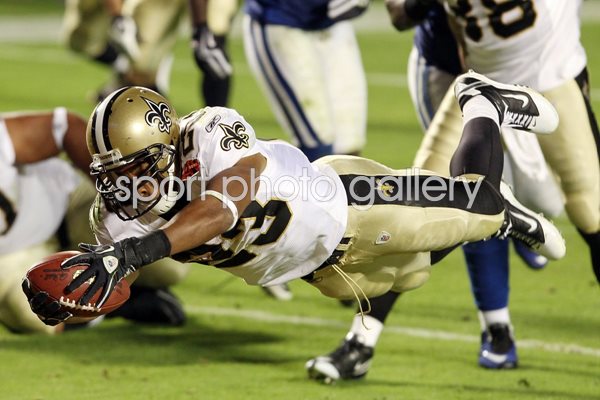 Pierre Thomas Super Bowl XLIV Touchdown Dive