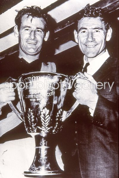 Tom Hafey & Fred Swif with Premiership Trophy 1964