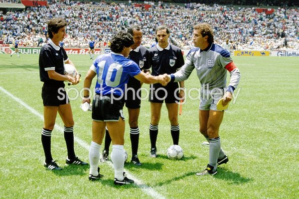 Peter Shilton and Maradona World Cup 1986