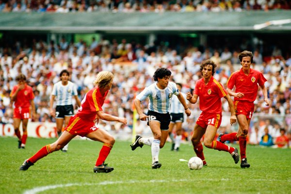 Diego Maradona Argentina vs Belgium