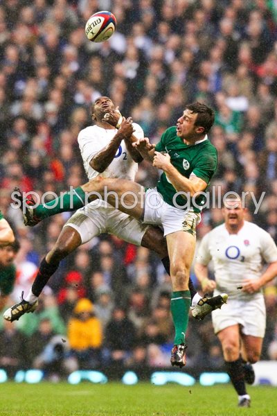 Tommy Bowe and Ugo Monye - Twickenham 2010