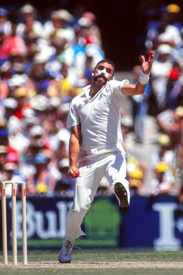 Merv Hughes Australia bowls test cricket 1990