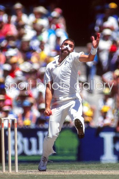 Merv Hughes Australia bowls test cricket 1990