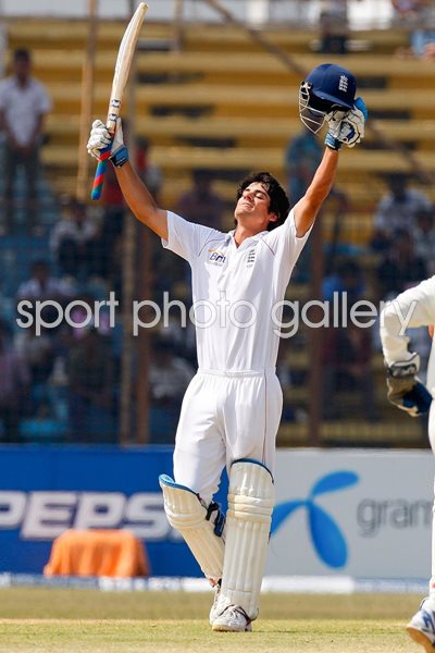 Alastair Cook celebrates Century in Chittagong