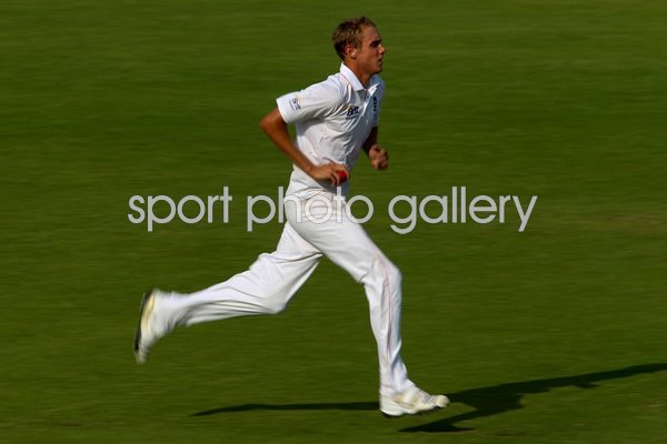 Stuart Broad runs in to bowl v Bangladesh 2010