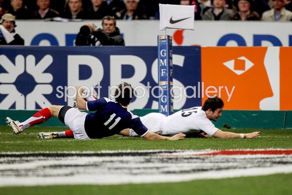 Ben Foden scores first try v France 