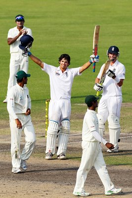 Alastair Cook celebrates 100 and 2-0 series win