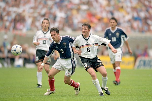 Lothar Mattheaus Germany v Predrag Mijatovic Yugoslavia