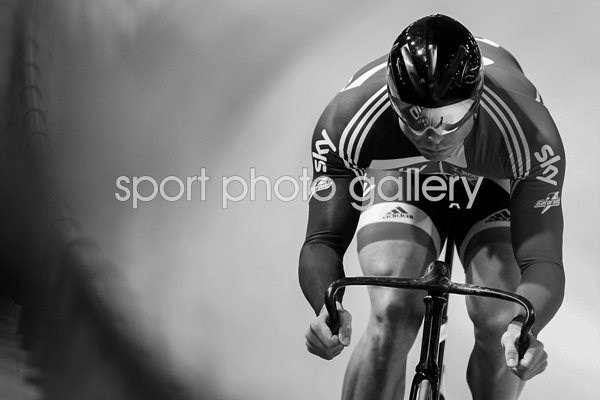 Sir Chris Hoy Classic Action Portrait 2010 - BW
