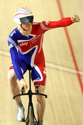 Ed Clancy celebrates Gold in Copenhagen