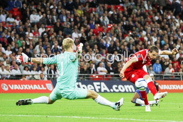 Joe Hart super save England v Wales 2011
