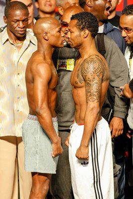 Floyd Mayweather Jr. v Shane Mosley Weigh-In