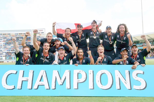 ICC T20 Mens World Cup - The victorious England team 
