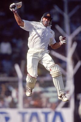 Matthew Hayden celebrates