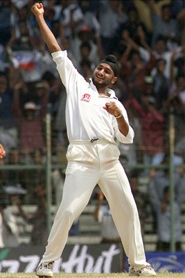 Harbhajan Singh celebrates 