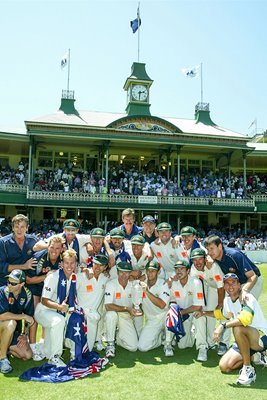 The Australian team 2002 Ashes