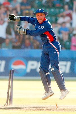 Alec Stewart celebrates 