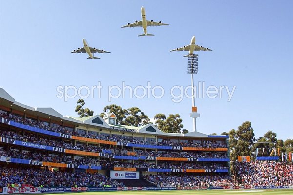 South African jets fly over the stadium