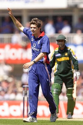 James Anderson celebrates Hat Trick