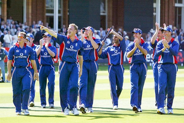 England celebrate victory over South Africa