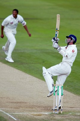 Michael Vaughan hooks Ntini