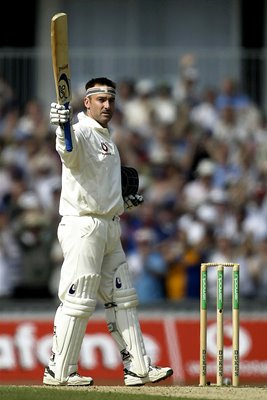 Graham Thorpe of England celebrates