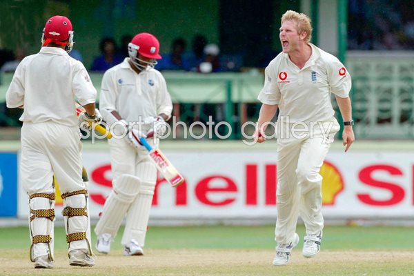 Matthew Hoggard celebrates Hat Trick