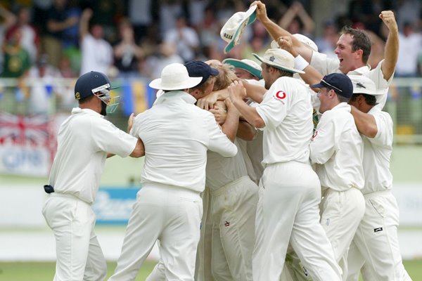 England celebrates Hoggard Hat Trick