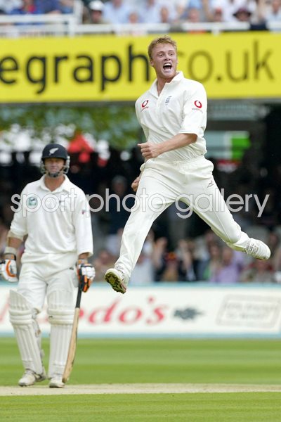 Andrew Flintoff takes off 