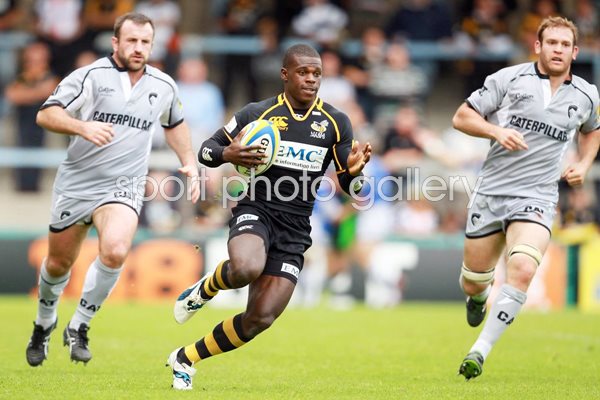 Christian Wade of London Wasps v Leicester Tigers - AVIVA Premiership