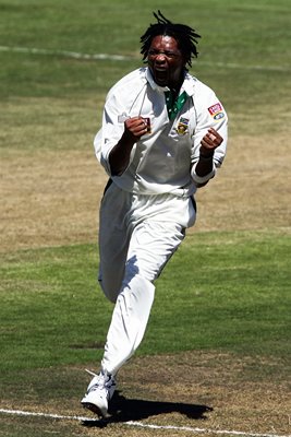 Makhaya Ntini celebrates 