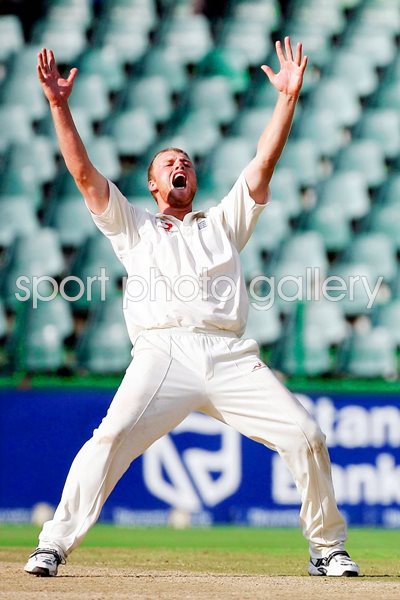 Andrew Flintoff celebrates 