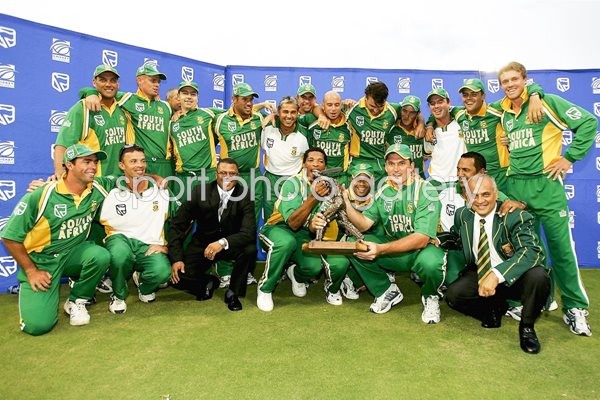 South Africa celebrate
