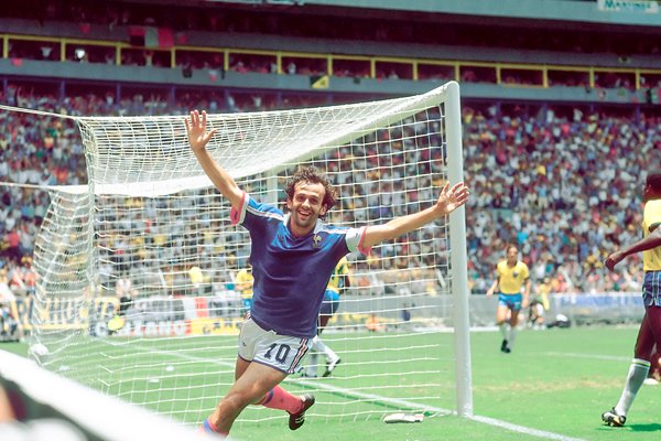 Michel Platini celebrates - Mexico 1986