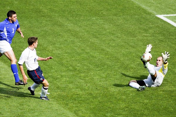 Michael Owen scores v Brazil 2002