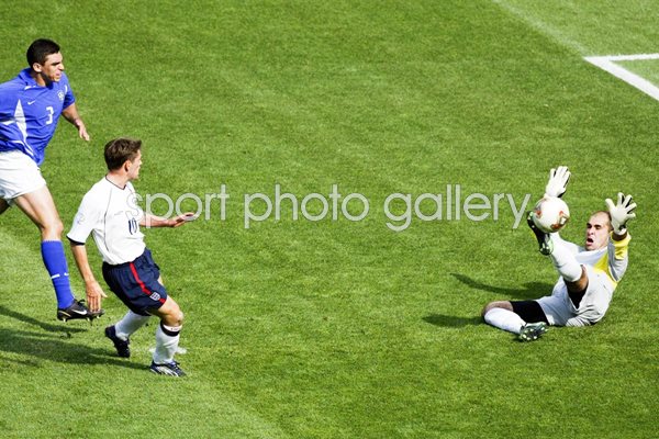 Michael Owen scores v Brazil 2002