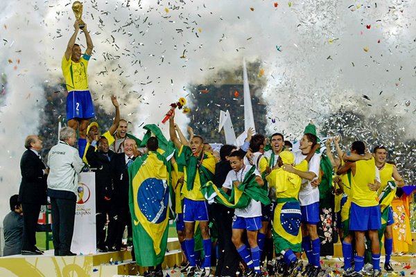 Brazil celebrate World Cup 2002