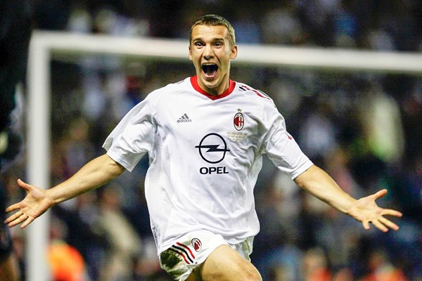 Andrei Shevchenko AC Milan celebrates 