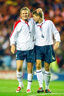 David Beckham and Steven Gerrard 